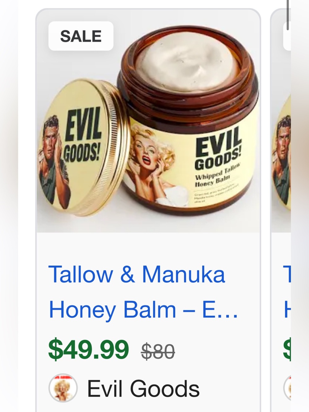 Evil Goods Citrus Whipped Yellow Honey Balm